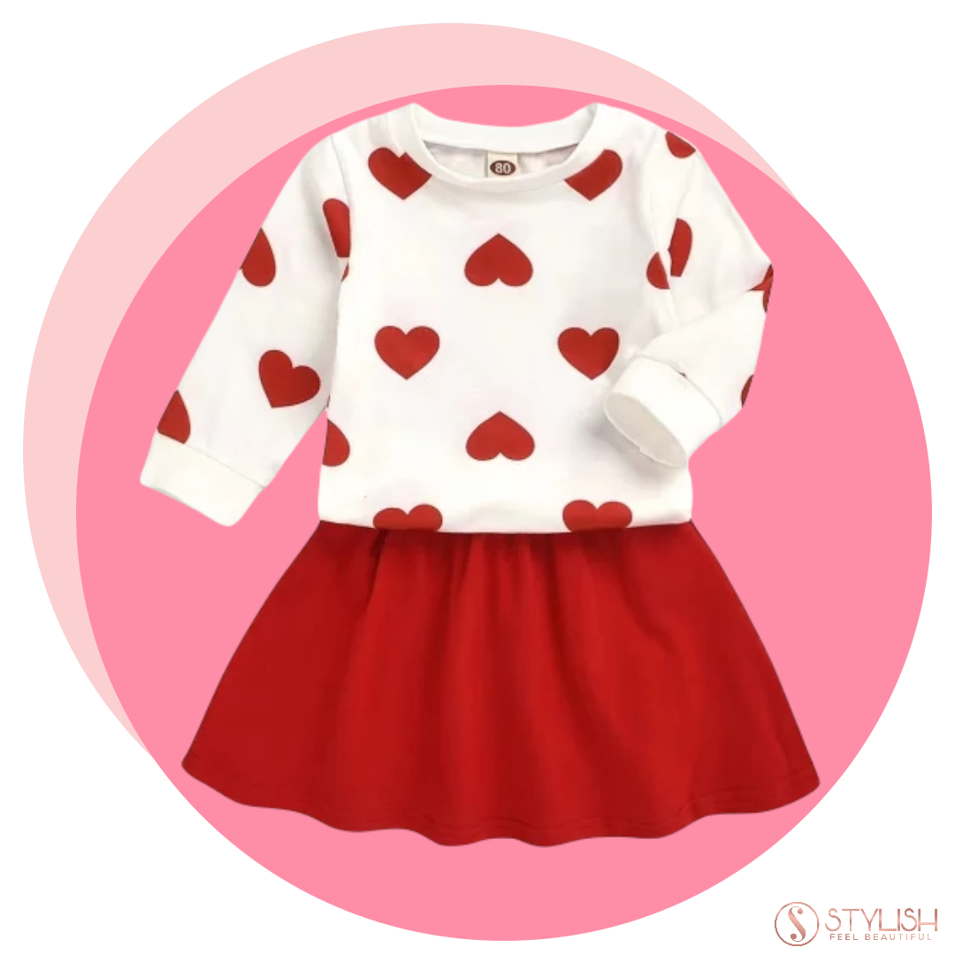  Two Piece Outfits for Women Cute Love Heart Graphic